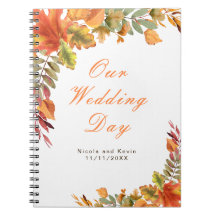 Rustic Autumn Fall Leaves Wedding planner