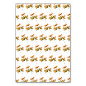 Rustic Autumn Fall Leaves Wedding Table Number テーブルナンバー (裏面)