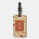 Rustic Autumn fall vibes & Floral Monogram ラゲッジタグ (正面縦)