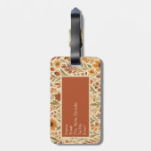 Rustic Autumn fall vibes & Floral Monogram ラゲッジタグ (裏面縦)