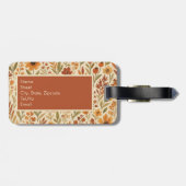 Rustic Autumn fall vibes & Floral Monogram ラゲッジタグ (裏面横)