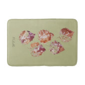Rustic Autumn Falling Leaves Watercolor Art バスマット (正面)