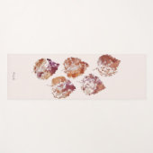 Rustic Autumn Falling Leaves Watercolor Art ヨガマット (正面(横))