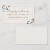 Rustic Autumn Floral Bridal Display Shower エンクロージャーカード (正面/裏面)