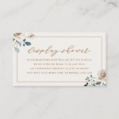 Rustic Autumn Floral Bridal Display Shower エンクロージャーカード (正面)