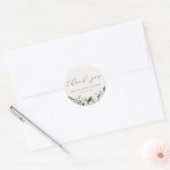 Rustic Autumn Floral Bridal Shower Favor ラウンドシール (封筒)