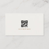 Rustic Autumn Floral Bridal Shower Gift Registry エンクロージャーカード (裏面)