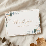 Rustic Autumn Floral Fall in Love Bridal Shower サンキューカード<br><div class="desc">Close your celebration with grace and gratitude. These thank you cards feature a rustic blend of terracotta watercolor florals and contemporary typography. The warm earth tones create a cozy yet sophisticated aesthetic, perfect for a fall bridal shower or autumn wedding. This card is the final elegant piece of your coordinated...</div>