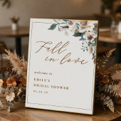 Rustic Autumn Floral Fall in Love Welcome Poster ポスター