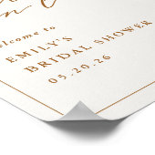 Rustic Autumn Floral Fall in Love Welcome Poster ポスター (角)