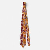 Rustic Autumn Floral Geometric Pattern (2) ネクタイ (正面)