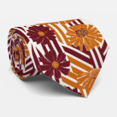 Rustic Autumn Floral Geometric Pattern (2) ネクタイ (ロール)
