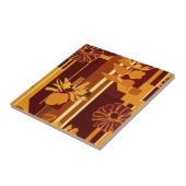 Rustic Autumn Floral Geometric Pattern (5) タイル (側面)