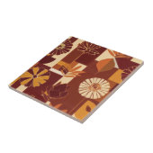 Rustic Autumn Floral Geometric Pattern (6) タイル (側面)