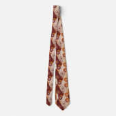 Rustic Autumn Floral Geometric Pattern (8) ネクタイ (裏面)