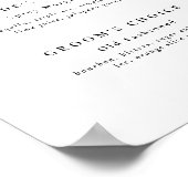 Rustic Autumn Floral Signature Drinks Sign ポスター (角)