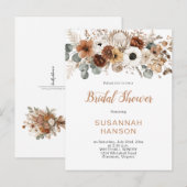 Rustic Autumn Flowers | Bridal Shower ポストカード (正面/裏面)