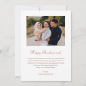 Rustic Autumn Foliage Thanksgiving Photo シーズンカード (裏面)