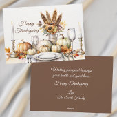 Rustic Autumn Harvest Happy Thanksgiving シーズンカード