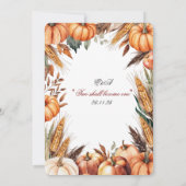 Rustic Autumn Harvest Wedding Invitation 招待状 (裏面)
