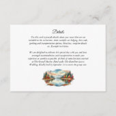 Rustic Autumn Lakeside Forest Wedding エンクロージャーカード (正面)