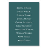 Rustic Autumn Lakeside Forest Wedding テーブルナンバー (裏面)