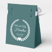 Rustic Autumn Lakeside Forest Wedding フェイバーボックス (裏面サイド)