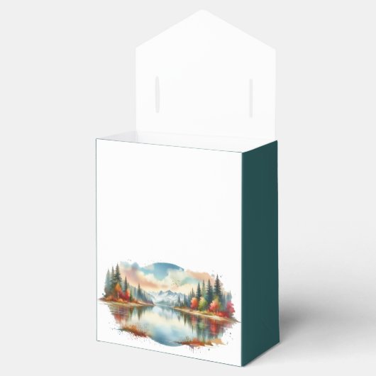 Rustic Autumn Lakeside Forest Wedding フェイバーボックス (オープン)