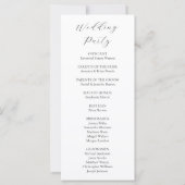 Rustic Autumn Lakeside Forest Wedding Program (裏面)