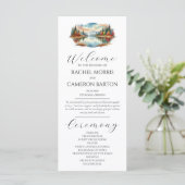 Rustic Autumn Lakeside Forest Wedding Program (スタンド正面)