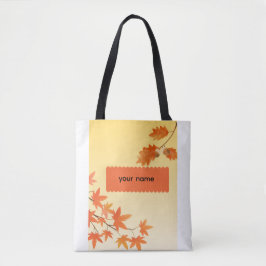 Rustic Autumn Leaves Fall Foliage Personalized トートバッグ
