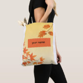 Rustic Autumn Leaves Fall Foliage Personalized トートバッグ (クローズアップ)