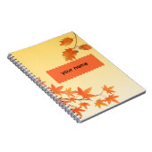 Rustic Autumn Leaves Fall Foliage Personalized ノートブック (右側)