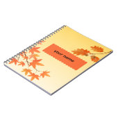 Rustic Autumn Leaves Fall Foliage Personalized ノートブック (左側)