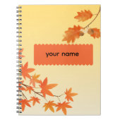 Rustic Autumn Leaves Fall Foliage Personalized ノートブック (正面)