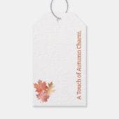 Rustic Autumn Leaves Tag | Fall Leaf Pattern ギフトタグ (裏面)