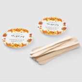 Rustic Autumn Leaves Wedding ハンドファン (組立なし)