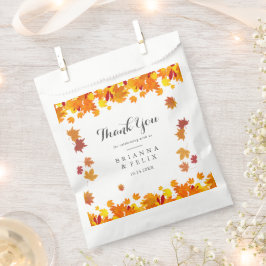 Rustic Autumn Leaves Wedding フェイバーバッグ