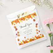 Rustic Autumn Leaves Wedding フェイバーバッグ (封をした状態)