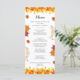 Rustic Autumn Leaves Wedding メニュー