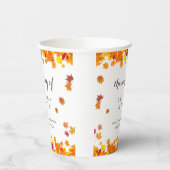 Rustic Autumn Leaves Wedding 紙コップ (左)