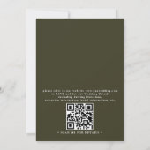 Rustic Autumn Mountain Budget QR Code Wedding 招待状 (裏面)