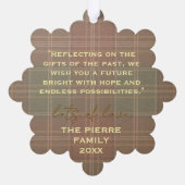 Rustic Autumn Plaid オーナメントカード (裏面)