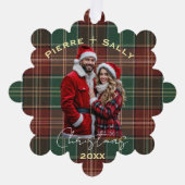 Rustic Autumn Plaid オーナメントカード (正面)