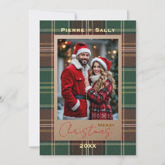 Rustic Autumn Plaid シーズンカード (正面)