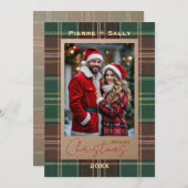 Rustic Autumn Plaid シーズンカード (正面/裏面)