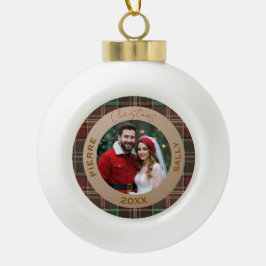 Rustic Autumn Plaid セラミックボールオーナメント