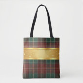 Rustic Autumn Plaid トートバッグ (正面)