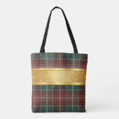 Rustic Autumn Plaid トートバッグ (裏面)