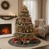 Rustic Autumn Plaid ブラッシュドポリエステルツリースカート